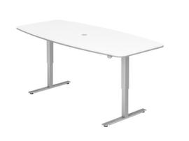 Elektrisch höhenverstellbarer Konferenztisch, Breite x Tiefe 2200 x 1030 mm, Platte weiß