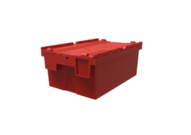Euronorm-Stapelbehälter Helios für Automatisierungssysteme, rot, Inhalt 40 l, Krokodildeckel