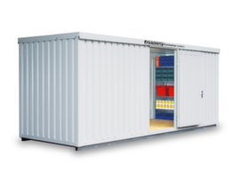 Säbu Isolierter Materialcontainer FLADAFI® IC 1600 mit Fußboden fertig montiert