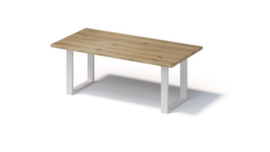 Bisley Konferenztisch Fortis mit Eiche-Massivholzplatte, Breite x Tiefe 2000 x 1000 mm, Platte natur
