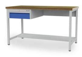 Bedrunka + Hirth Werkbank mit Buche-Massivholzplatte Gestell in vielen Farben, 1 Schublade, 1/2 Ablageboden