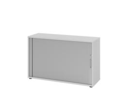 Querrollladenschrank 9Y, 2 Ordnerhöhen, grau/silber