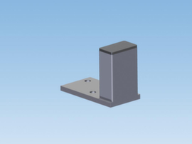 Endpfosten für Trennwandsystem, Höhe 2200 mm