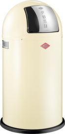WESCO geruchshemmender Abfallbehälter PUSHBOY, 50 l, Mandel, Kopfteil Mandel