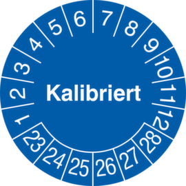 Prüfplakette mit Jahresfarbe