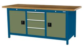 Bedrunka + Hirth Werkbank mit Gestell in vielen Farben und verschiedenen Platten