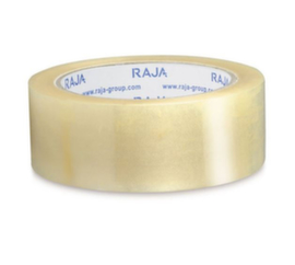 Raja PP-Packband mit Hotmeltkleber, Länge x Breite 66 m x 25 mm