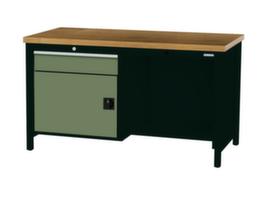 Bedrunka + Hirth Werkbank mit Gestell in vielen Farben und verschiedenen Platten