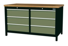 Bedrunka + Hirth Werkbank mit Gestell in vielen Farben und verschiedenen Platten