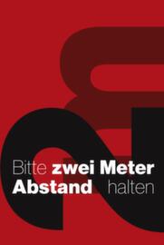 Miltex Waschbare Schmutzfangmatte Eazycare Sign "Abstand halten", Länge x Breite 1800 x 1200 mm