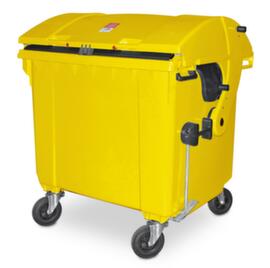 Abfall-Großbehälter mit Schiebedeckel, 1100 l, gelb