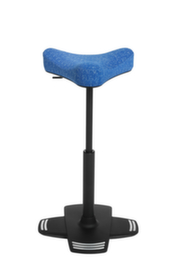 Topstar Stehhilfe Sitness Work High Falcon mit Standfuß mit Kippkante, Sitzhöhe 570 - 850 mm, Sitz blau