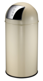 Feuersicherer Abfallbehälter EKO Pushcan, 40 l, creme