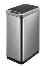 Schmaler Sensor-Abfallbeh&auml;lter EKO Phantom Sensor aus Edelstahl, 30 l