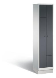 C+P Z-Garderobenschrank Classic mit 2 Abteilen, Abteilbreite 160/350 mm