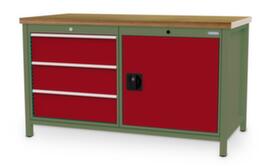 Bedrunka + Hirth Werkbank mit Gestell in vielen Farben und verschiedenen Platten