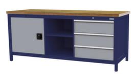 Bedrunka + Hirth Werkbank, 3 Schubladen, 1 Schrank. 2 Ablageböden