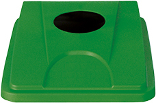 Deckel probbax® für Flascheneinwurf für Wertstoffsammler, grün