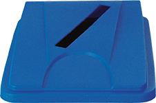 Deckel probbax® für Papier für Wertstoffsammler, blau
