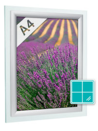 Fensterklapprahmen mit Konterrahmen für DIN A4
