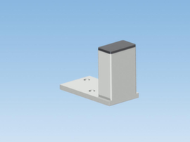 Endpfosten für Trennwandsystem, Höhe 2200 mm