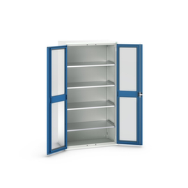 bott Flügeltürenschrank verso mit Sichtfenstern, Breite 1050 mm