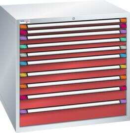 Thurmetall Schubladenschrank mit Breite 1005 mm, 10 Schublade(n)