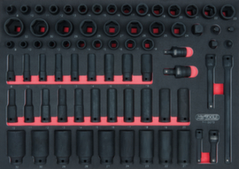 3/8"+1/2" SCS Kraft-Steckschlüssel-Satz