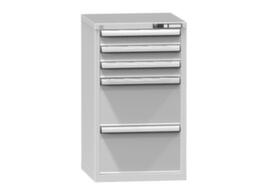 Schubladenschrank Topas A, 5 Schublade(n), RAL7035 Lichtgrau/RAL7035 Lichtgrau