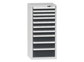 Schubladenschrank Topas A, 10 Schublade(n), RAL7035 Lichtgrau/RAL7016 Anthrazitgrau