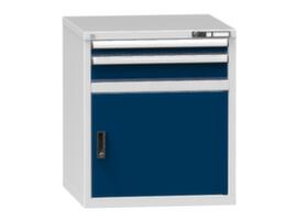 Schubladenschrank Topas B, 2 Schublade(n), RAL7035 Lichtgrau/RAL5010 Enzianblau