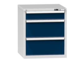 Schubladenschrank Topas B, 3 Schublade(n), RAL7035 Lichtgrau/RAL5010 Enzianblau