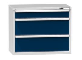 Schubladenschrank Topas C, 3 Schublade(n), RAL7035 Lichtgrau/RAL5010 Enzianblau