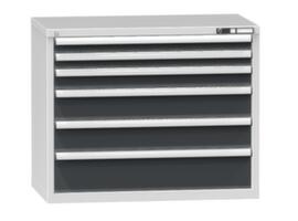 Schubladenschrank Topas C, 6 Schublade(n), RAL7035 Lichtgrau/RAL7016 Anthrazitgrau
