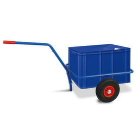 Handwagen mit herausnehmbarem Kunststoffkasten, Traglast 200 kg