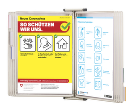 tarifold Antibakterielles Sichttafel-System STERIFOLD, mit 10 Sichttafeln in DIN A4