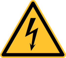 Warnschild vor elektrischer Spannung, Wandschild