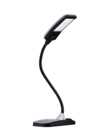 Hansa LED-Tischleuchte Twist mit Schwanenhals und USB-Anschluss, Licht neutralweiß, silber