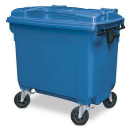 Abfall-Großbehälter mit Scharnierdeckel, 660 l, blau
