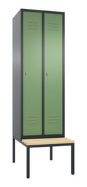 C+P Sitzbankschrank Classic mit 2 Abteilen, Abteilbreite 300 mm