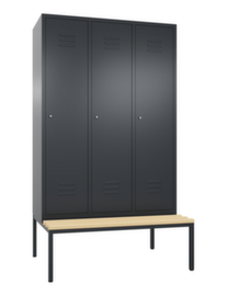 C+P Sitzbankschrank Classic mit 3 Abteilen, Abteilbreite 400 mm