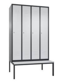C+P Sitzbankschrank Classic mit 4 Abteilen, Abteilbreite 300 mm