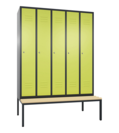 C+P Sitzbankschrank Classic mit 5 Abteilen, Abteilbreite 300 mm