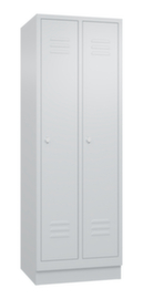 C+P Garderobenschrank Classic mit 2 Abteilen und Lüftungsschlitzen, Abteilbreite 300 mm