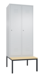 C+P Sitzbankschrank Classic mit 2 Abteilen, Abteilbreite 400 mm