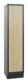 C+P Garderobenschrank Evolo 1 Abteil mit Dekortür, Abteilbreite 400 mm