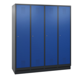 C+P Garderobenschrank Evolo mit 4 Abteilen, Abteilbreite 400 mm