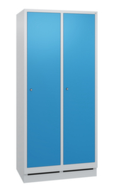 C+P Garderobenschrank Evolo mit 2 Abteilen - glatte Türen, Abteilbreite 400 mm