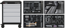 KRAFTWERK® Werkstattwagen BASIC LINE LT700 inklusive Werkzeug
