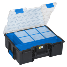 Sortimentskoffer f&uuml;r Kleinteile mit 8 F&auml;chern